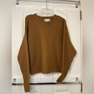 Pink Rose Size Small Dark Mustard Yellow Sweater